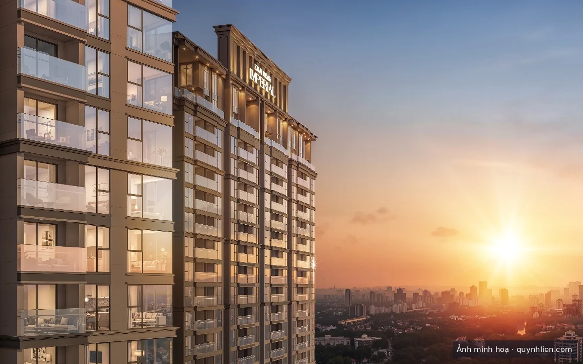 Bản vẽ chia phòng căn hộ Khải Hoàn Imperial lấy sáng tự nhiên