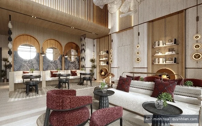 Business Lounge ở Khải Hoàn Imperial dùng để làm việc và tiếp khách